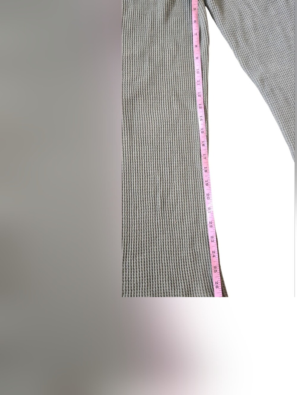 Aerie waffle knit wide leg lounge pants in size Large. Olive/sage green color wi - Picture 5 of 11